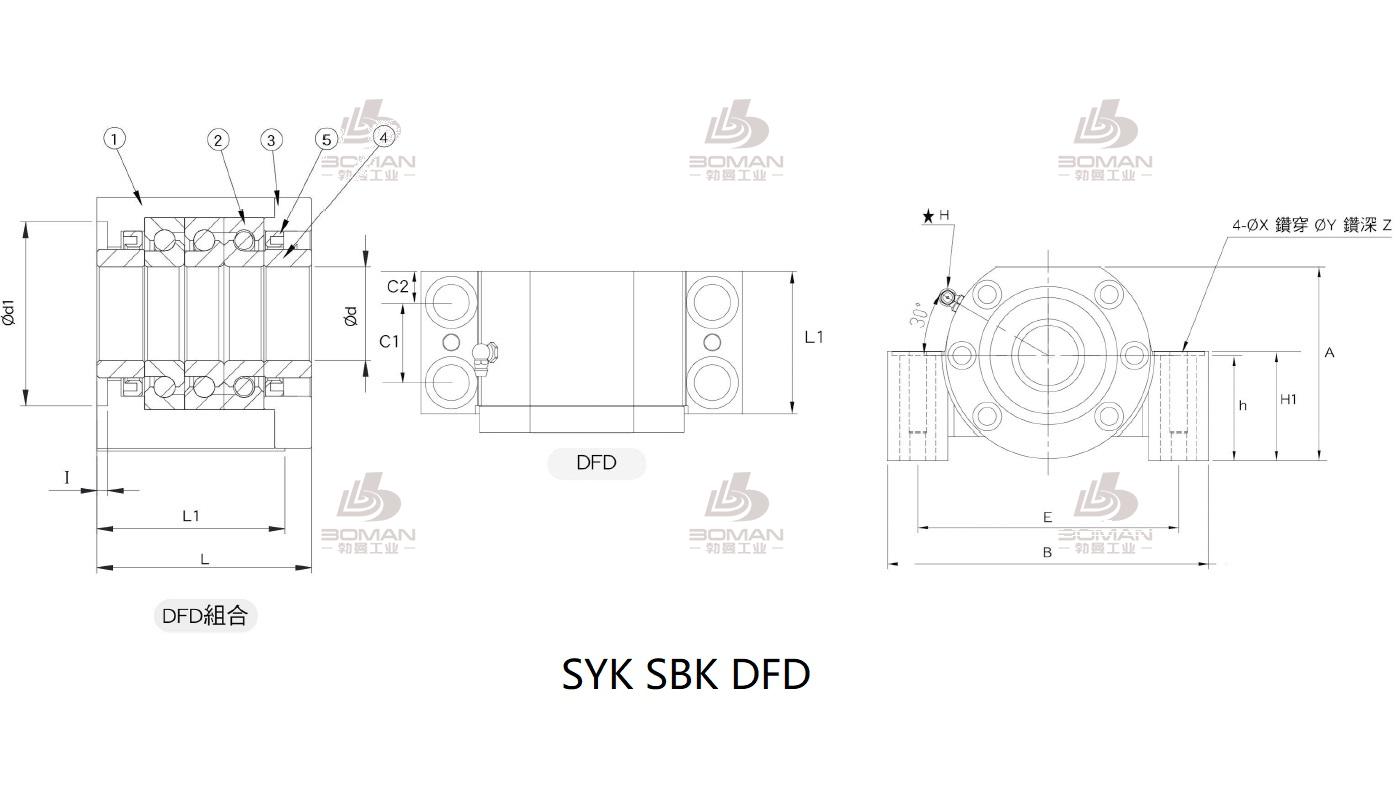 SYK MBCS30-S syk丝杆支撑座3d